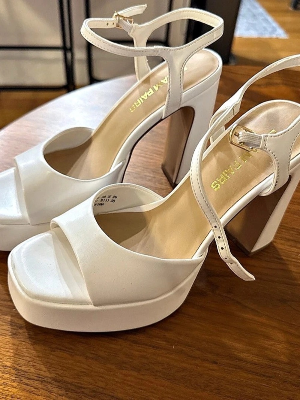 White Platform Heels